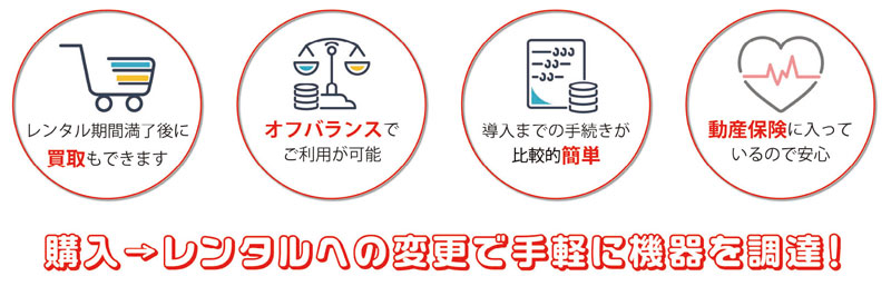 レンタル期間満了後の買取も可能です