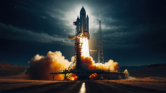 ロケットの打ち上げ