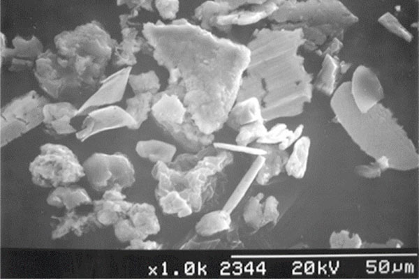 電子顕微鏡での油中粒子画像例1