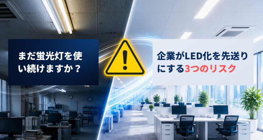 まだ蛍光灯を使い続けますか？企業がLED化を先送りする3つのリスク